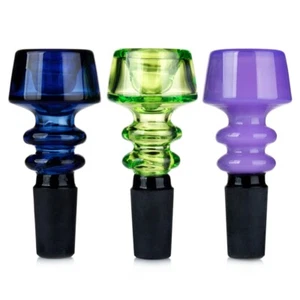 14mm Glass Bowl Double Maria Slide Male with Single Hole Full Color ✨ 🎆 🌟⭐ 💥 - Picture 1 of 6