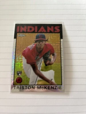 2021 Topps Silver Pack Triston McKenzie #86BC-63 1986 Mojo Chrome Refractor RC - Image 1 of 2
