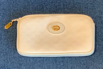 Auténtico Gucci GG Mini Bolsa Cartera Monedero Blanco Talla 4" X 7" Foto 1 de 4