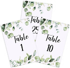 26 pièces numéros de table de mariage cartes 1-25 avec numéros de table tête verdure euca