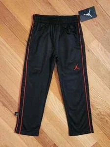 New Nike Jordan Little Boy Fleece Activewear Pant, Black/Red (sz 5, 6 avail) - Picture 1 of 3