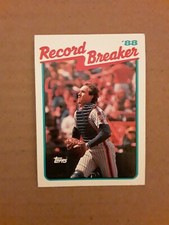 1989 Gary Carter RECORD BREAKER, Baseball Card #3. New York Mets. 