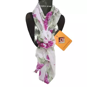 Mountain Mamas Schal Damen lila grün weiß Blumen Rosette Frühling elegant Neu mit Etikett - Bild 1 von 5
