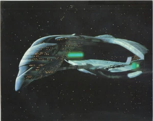 Tarjeta postal brillante Star Trek The Next Generation Romulan Warbird 8 x 10 NUEVA SIN USAR - Imagen 1 de 1