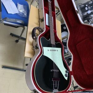 Kay K5970V 4 Strings Black Electric Jazz Bass Guitar with Hard Case Ltd Ed.