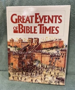 Pre Owned Vintage Great Events Of Bible Times Hardcover Book 1987 Signed - Imagen 1 de 6