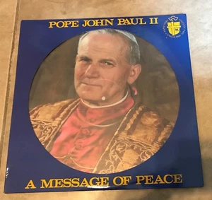 Pope John Paul ll A Message of Peace LP Picture Disc NEW in sleeve 1984 Canada - Picture 1 of 2
