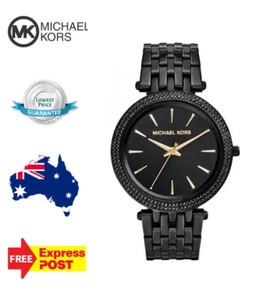 NEW MICHAEL KORS DARCI MK3337 BLACK/GOLD WOMENS LADIES QUARTZ WATCH - Picture 1 of 8