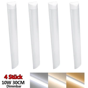 4x 30CM LED Röhren Feuchtraumleuchte Werkstatt Garage Lampe Deckenleuchte Lampen - Bild 1 von 13