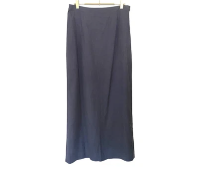 August Silk Women’s Maxi Skirt Sz 12 Gray 72% Silk Wool Blend Business Office - Image 1 of 4