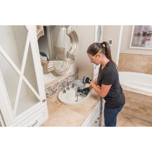 Ridgid Kwik Spin+ Plastic Ergonomic Autofeed Drum Auger Hand Spinner 25 L ft. Ca - Picture 1 of 4