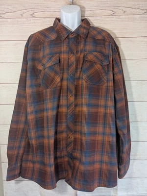 L.L. Bean Shirt Mens XxxLarge Katahdin Performance Plaid Flannel Snap Button - Image 1 of 4