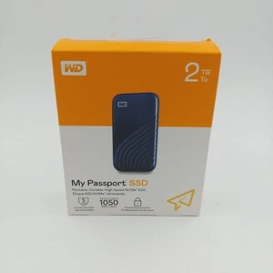 New Western Digital WD Portable My Passport 2TB USB-C SSD WDBAGF0020BBL - Afbeelding 1 van 2