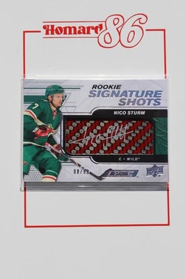 2019-20 UD Engrained SIGNATURE SHOTS /99 Nico Sturm - RC Rookie AUTO - Image 1 of 2