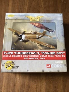 WW2 Corgi 1/72 - 🇺🇸 P47D Thunderbolt 2nd LT Donnie Gentile RAF Debden 1943 MIB - Picture 1 of 20