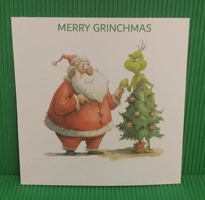 handmade grinch christmas card - Image 1 of 2