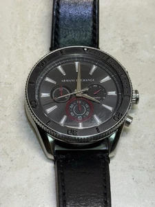 Reloj de cuarzo de acero inoxidable para hombre AX Armani Exchange 46 mm correa de cuero AX1817 - Imagen 1 de 13