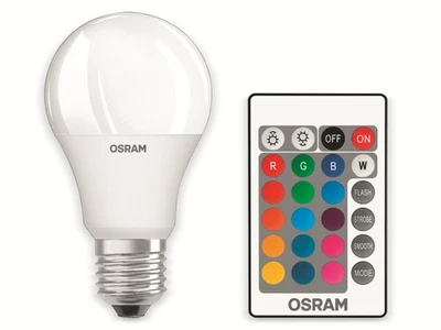 OSRAM LED-Lampe P60 mit Fernbedienung, E27, EEK: G, 9,7 W, 806 lm, 2700 K - Bild 1 von 2