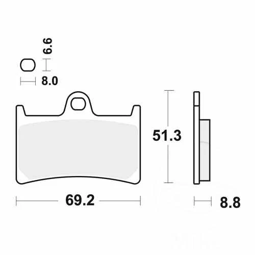 TRW Brake Pads Standard MCB611 Fits Yamaha XSR 900 2016-2023 - Image 1 of 1