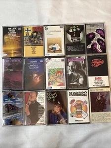 Lot 15 Vintage Cassette Tapes Pop Rock Classical Jazz Soundtrack Mixed Artists - Picture 1 of 3