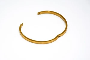 Solid 925 Gold Plated 3MM Flat Snake Chain Bracelet Bangle - Picture 1 of 5