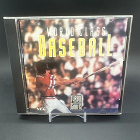 WORLD CLASS BASEBALL  TURBO GRAFX 16 GAME COMPLETE