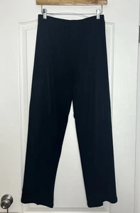 Exklusiv Misook schwarze Strickhose gerades Bein Gr. S Gummibund Freizeitkleid - Bild 1 von 7