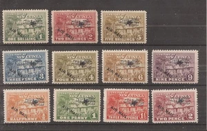 NEW GUINEA 1931 AIR 1/2d - 5s sg137-47 mh - Picture 1 of 2