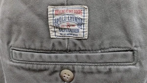 Vtg 90s POLO RALPH LAUREN Men's Chino Shorts Khaki Brown Pleated USA MADE 34 * - Picture 1 of 11