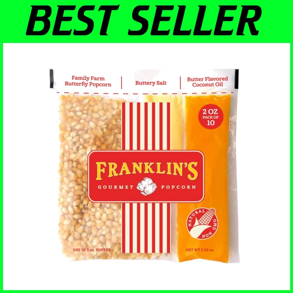 2oz Popcorn Machine Packs with Buttery Seasoning - Perfect for Movie Nights - Image 1 of 4