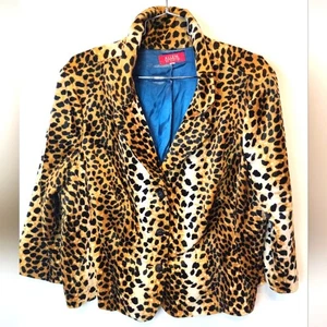 ABS by Allen Schwartz Vintage Animal Print Jackets Cheetah Print Plus Size 22 - Bild 1 von 13