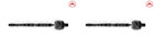 FRONT LEFT AND RIGHT INNER TIE ROD 49016 SIDEM
