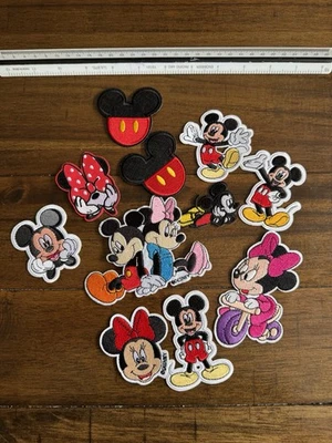 Disney Mickey and Minnie Mouse embroidered Iron on patch 11 ct. - Image 1 of 2