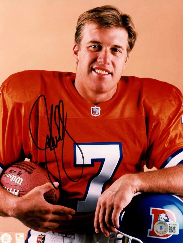 Foto Beckett 50514 autografiada/firmada por John Elway de los Denver Broncos Foto 1 de 1