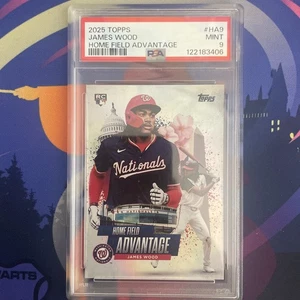 2025 Topps Home Field Advantage James Wood #HA-9 Rookie RC PSA como nuevo 9  - Imagen 1 de 2