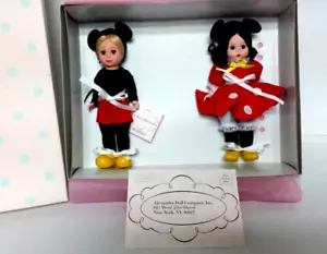 NEU + NRFB MADAME ALEXANDER PORZELLAN MICKEY MOUSE UND MINNIE MOUSE SET ~ DISNEY - Bild 1 von 6