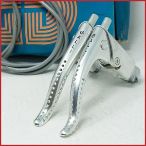 NUEVO DE LOTE ANTIGUO PALANCAS DE FRENO GALLI CROSS TITANIO BICICLETA DE CARRERAS CRITERIO PERFORADO - Imagen 1 de 6