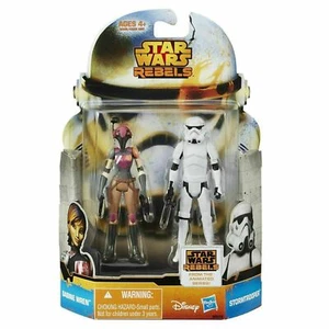 Star Wars Rebel - 2pack Figure Sabine Wren + Stormtrooper - Hasbro - Disney 10cm - Foto 1 di 1
