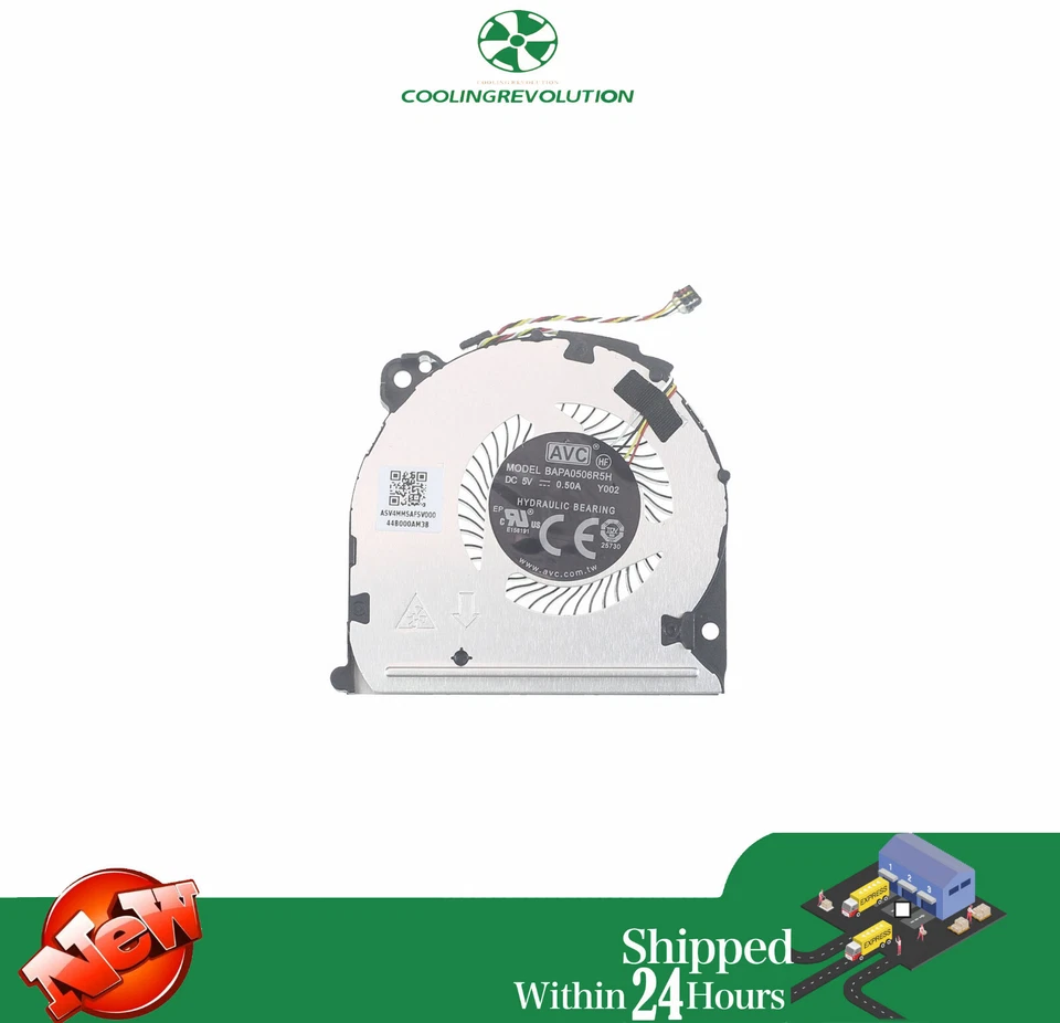 CPU COOLING FAN BAPA0506R5H For SONY Vaio VJS122C11T VJS142C11N VJPK11C11N - Image 1 of 2