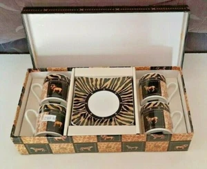 EXPRESSO COFFEE SET  4 COFFEE CUPS & SAUCERS NIMBUS FINECAST   #0322 - Picture 1 of 5