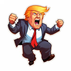 Autoaufkleber Sticker Lustiger Donald Trump Aufkleber 9X9 cm - Picture 1 of 1
