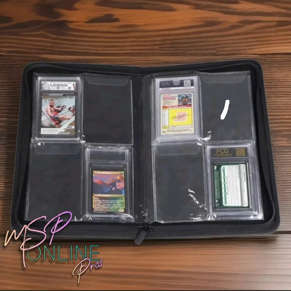 PSA Graded Card Binder Album Folder Book | 24 Cards | Pokemon TCG CGC AGS