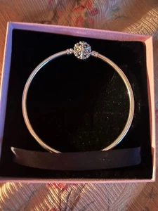 PANDORA Women Silver Charm Bracelet 8 inch - Picture 1 of 3