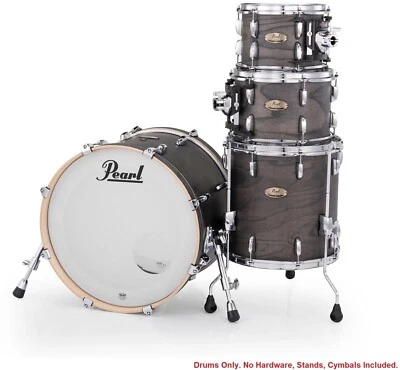 Pearl Session Studio Select Black Satin Ash 22/10/12/16 Drums Shells Pack Dealer - Image 1 of 4