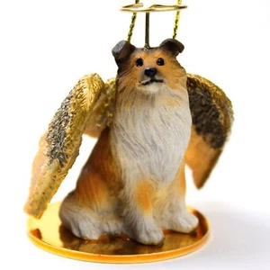 Collie Ornament Angel Figurine Hand Painted Sable - Picture 1 of 1