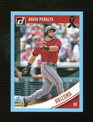 2018 Panini Donruss Father's Day Ribbon David Peralta #52 #D 6/49 JERSEY NUMBER - Image 1 of 2