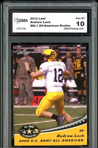 ANDREW LUCK 2012 LEAF FOOTBALL ROOKIE CARD GRADED and bonus cards ...
