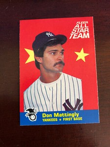 1986 Fleer All Star Team #1 Don Mattingly New York Yankees NrMt/MT or Better