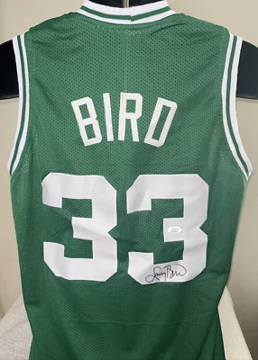 LARRY BIRD AUTOGRAPHED SIGNED BOSTON CELTICS JERSEY JSA WITNESSED COA - Image 1 of 4