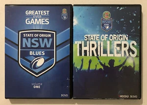 NSW Blues Greatest Ever Games And State Of Origin Thrillers DVD Bundle - Picture 1 of 3
